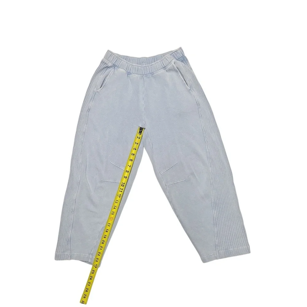 Aerie Oh Snap! Barrel Sweatpant Baggy Y2K preppy pants cloud wash Medium A005539 - Picture 6 of 11